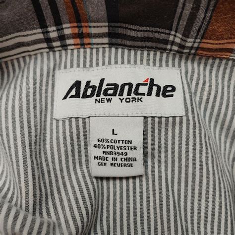 Ablanche Mens Orangegray Plaid Short Sleeve Button Depop