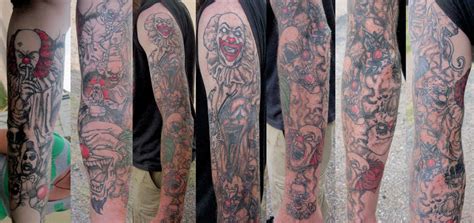 Evil clown sleeve-in progress- by jrl122080 on DeviantArt