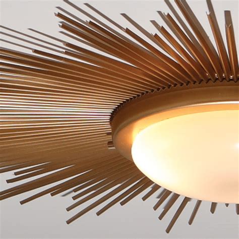 Global Views Sunburst Light Fixture Gold Interior Homescapes