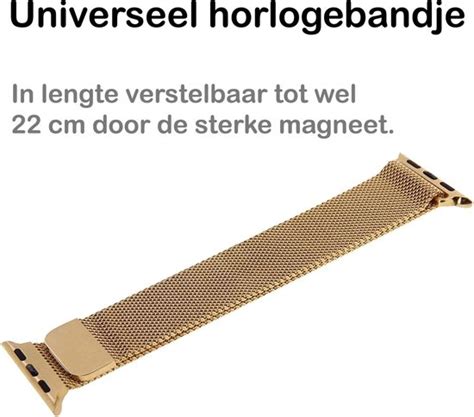 Geschikt Voor Apple Watch SE Bandje Goud Horloge Bandje Milanees Met