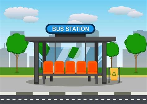 Bus Stop Vector Art Icons And Graphics For Free Download