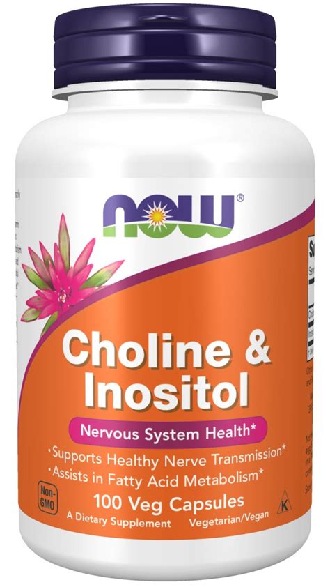 Choline Inositol 500 Mg 100 Veg Capsules