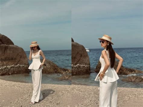 Đi biển không mặc bikini dâu hào môn Phanh Lee lên đồ chứng minh khí chất chuẩn phu nhân hào môn