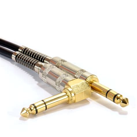 kenable GOLD Right Angle TRS Stereo/Balanced Jack 6.35mm Plugs Cabl...