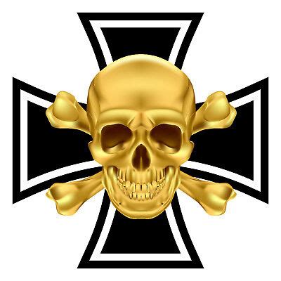 X Cm Premium Auto Aufkleber Eisernes Kreuz Totenkopf Skull Iron Cross