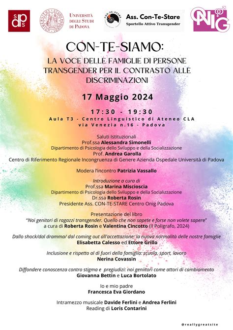 Presentazione Del Libro Noi Genitori Di Ragazzi Transgender 17 Maggio 2024 Ass Con Te Stare