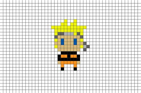 Naruto Uzumaki Pixel Art Pokemon Pixel Art Grid Minecraft Pixel Art Images