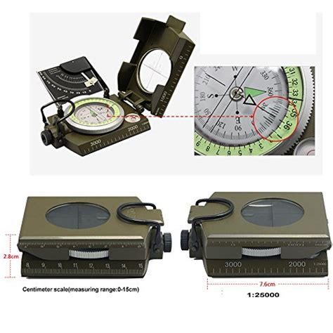 Professional Multifunction Military Army Metal Sighting Compass W Inclinometer Camping And