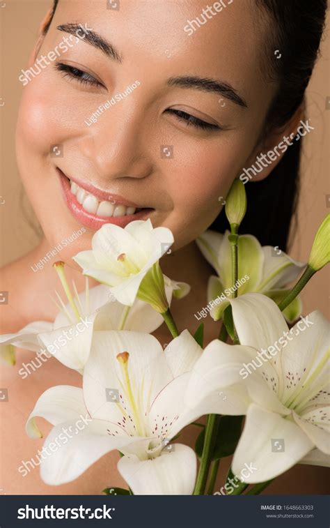 Happy Beautiful Naked Asian Girl White Stock Photo 1648663303 Shutterstock