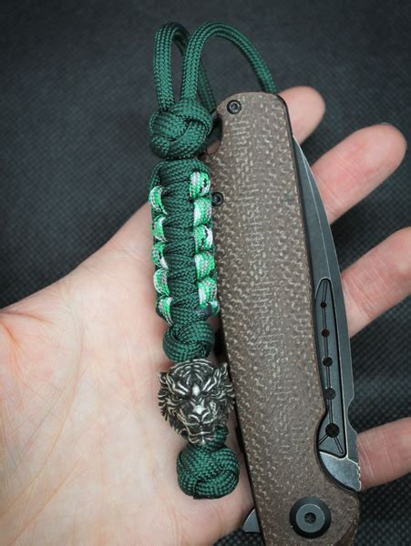 Темляк на нож из паракорда с бусиной "Тигр" - купить с доставкой по ...