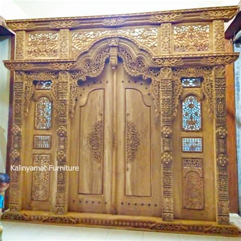 Jual Pintu Ukir Gebyok Kayu Jati Ukir Kayu Jati Jepara 300 X 270 Cm