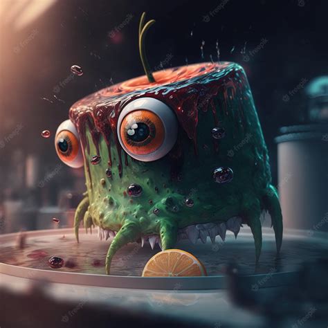 Premium AI Image | Cute food monster concept