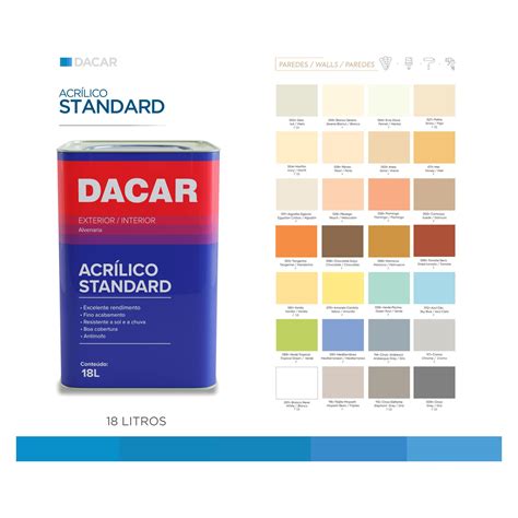 Tinta acrílica Fosca Standard Cromo 18L Dacar Compretop