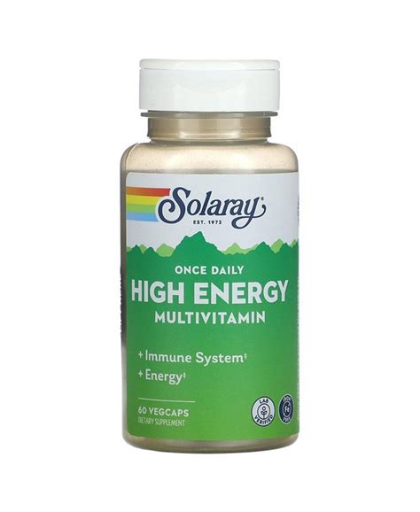 Solaray Once Daily High Energy Multivitamin Iron Free 60 Vegcaps Macy S