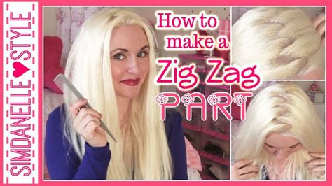 How To Do A Zig Zag Part Hairstyle Hair Tutorial Simdanellestyle