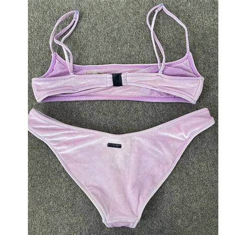 Triangl Velvet Purple Bikini Top The Buckle Is Depop