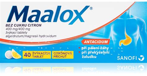 Maalox Maalox Bez Cukru Citron Chewable Tablets To Relieve Symptoms