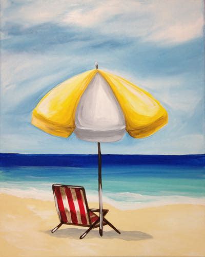 Beach Umbrella Art Umbrella Drawing Umbrella Painting Beach Scene