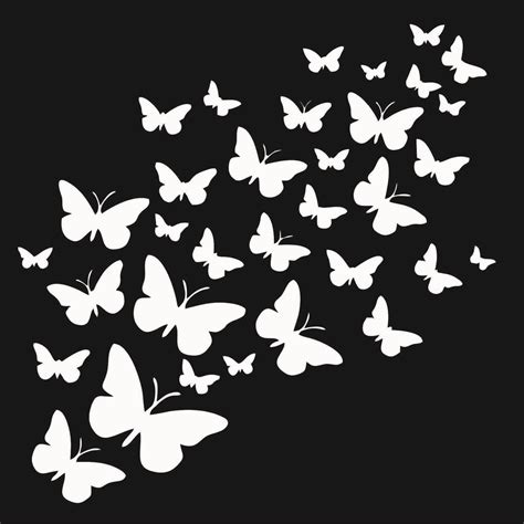 Трафарет бабочки на стену - 61 фото