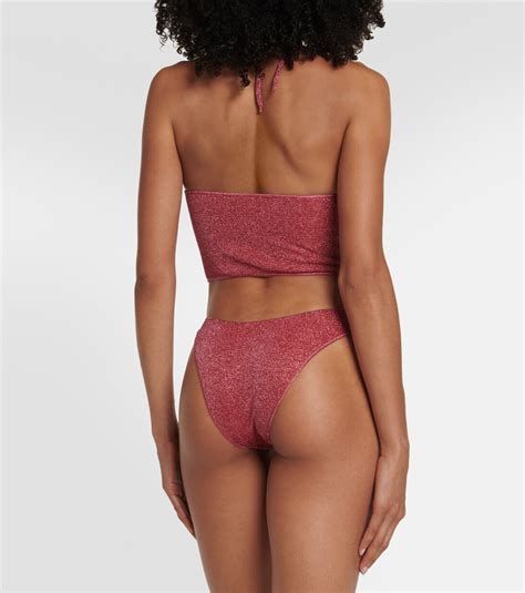 Lumière O Gem metallic bikini in pink Oseree Mytheresa