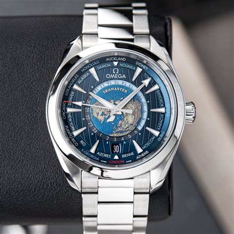 Omega Seamaster Aqua Terra Worldtimer Co-Axial Bracelet Blue Dial