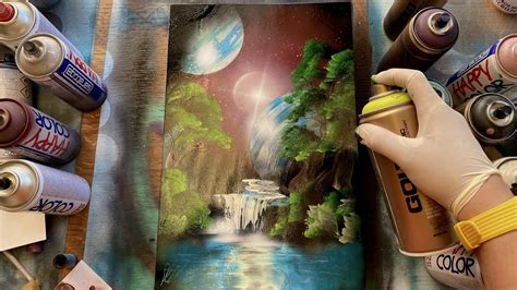 Space Creek Spray Paint Art Youtube