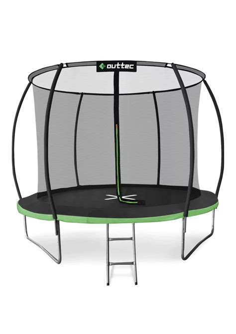ᐉ Батут Outtec Premium 8ft 252 см с внутренней сеткой Черно-зеленый ...