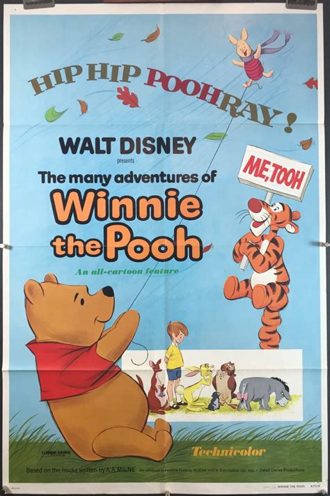 THE MANY ADVENTURES OF WINNIE THE POOH, Original Vintage Walt Disney Movie Poster - Original ...