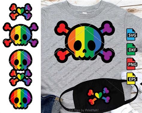 Pride Skull Svg Pride Svg Gay Pride Svg Rainbow Pride LGBT Etsy