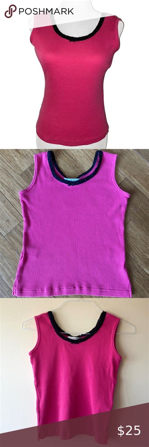 Hot Pink Ribbed Tank Top Tank Tops Shop Tank Tops Tops