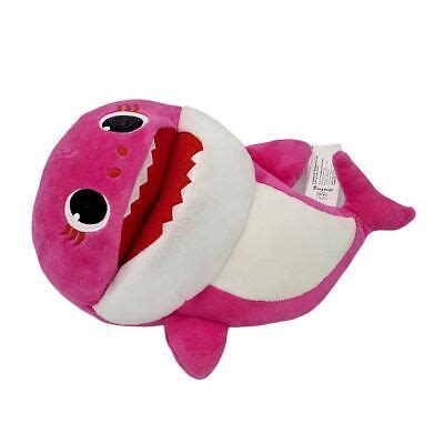 Pinkfong Pink Mommy Shark Plush Singing Hand Puppet Baby Shark Doll By