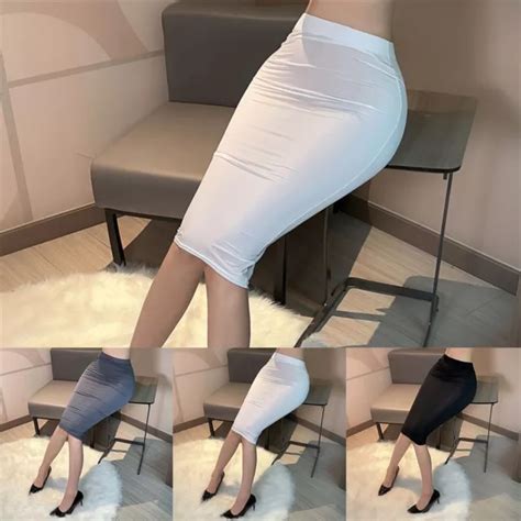 Ice Silk See Through Lingerie Suit Sexy Transparent Hip Skirt For Women Picclick Uk