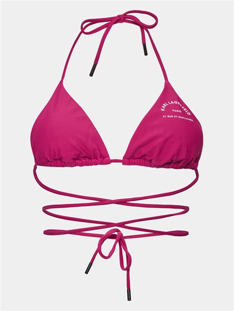 KARL LAGERFELD Góra od bikini 230W2215 Różowy Modivo pl