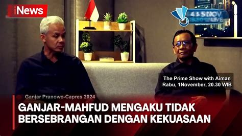 Blak Blakan Ganjar Pranowo Dan Mahfud Md Youtube