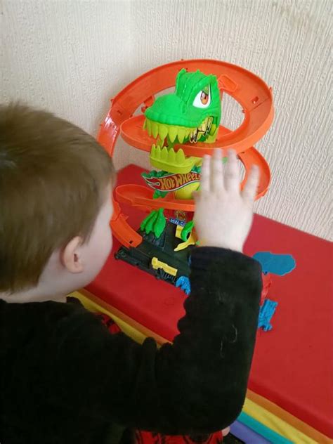 Hot Wheels City T Rex Blaze Battle Playset Macy S