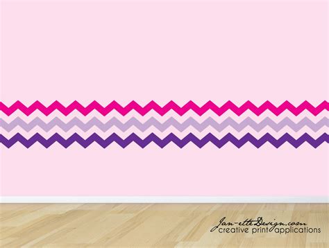 Large Chevron Wall Decal Chevron Pattern Wall Border Chevron