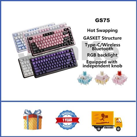 Eweadn Gs Wireless Mechanical Keyboard Hot Swappable Rgb Gasket Custom Gaming Keyboard