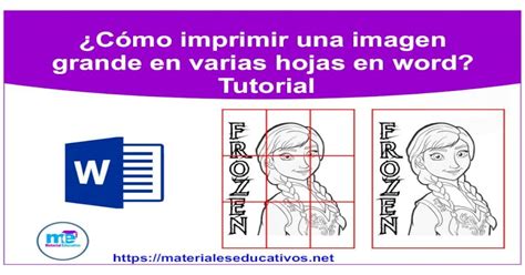 Cómo imprimir una imagen grande en varias hojas en word