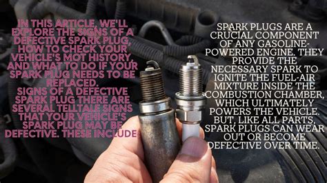 Signs of a Defective Spark Plug and How to Check Your Vehicle’s MOT ...