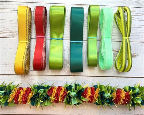 Do It Yourself Ribbons For Lantern Ilima Hawaiian Flower Ribbon Lei Etsy