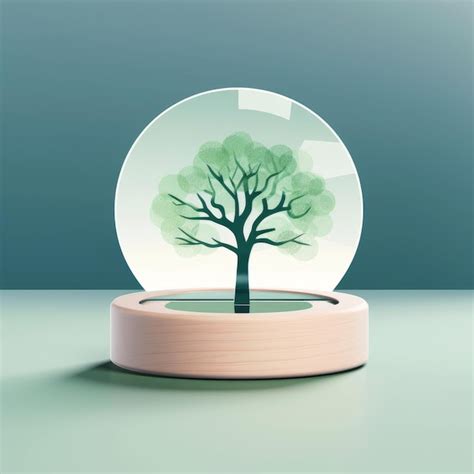 Premium AI Image A Snow Globe With A Tree Inside Of It