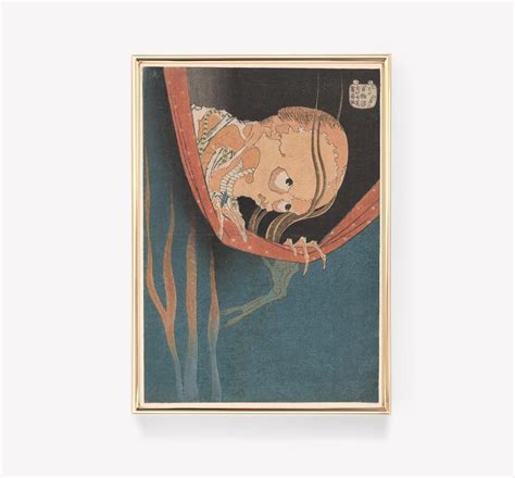 Utagawa Kuniyoshi Japanese Print Skeleton Spectre Art Vintage