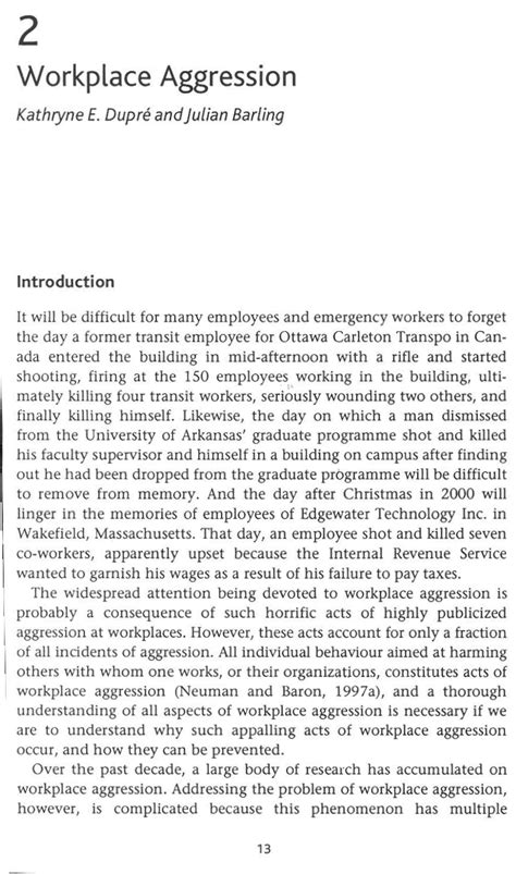 (PDF) Workplace Aggression