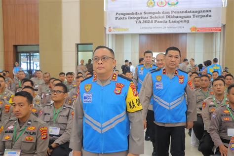 Kapolda Lampung Gelar Penandatanganan Pakta Integritas Dikbangum Polri