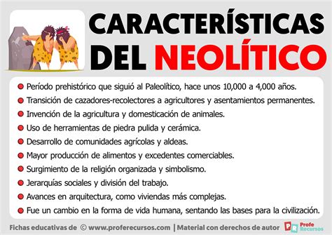 Características Do Período Neolítico - Características del Neolítico
