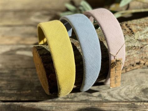 Classic Lightly Padded Linen Headband Nude Romantic Aliceband Etsy