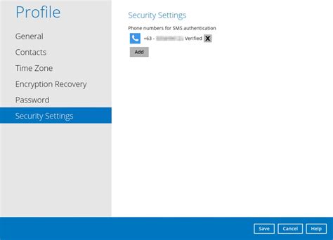 security settings profile overview  ahsayobm ahsay backup