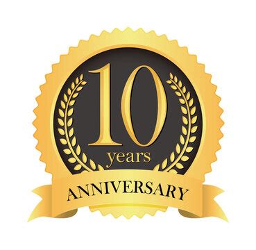 10th Wedding Anniversary Logo