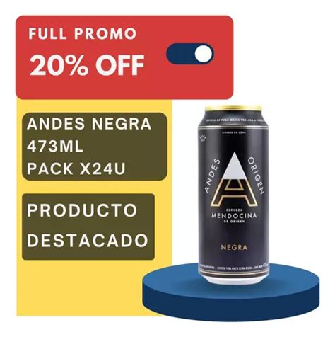 Cerveza Andes Origen Negra Lata 473 Ml Pack X24