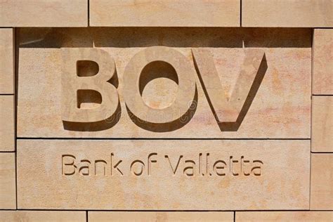 bank  valletta sign valletta editorial photography image